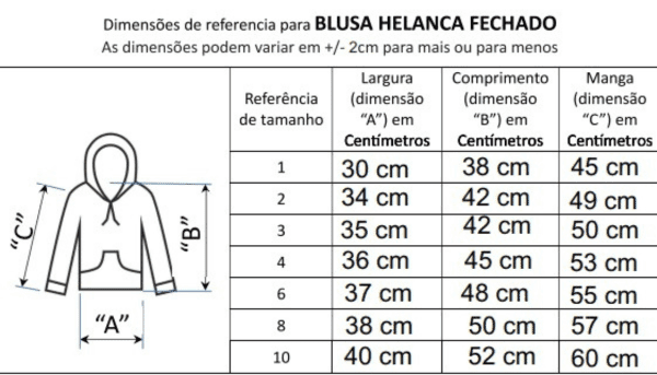 Blusa de Helanca Flanelada Fechada - Imagem 2